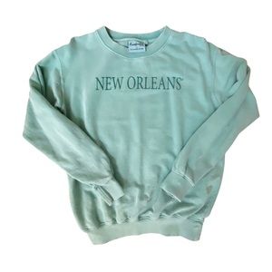 Green Vintage Unisex New Orleans Crewneck Sweatshirt